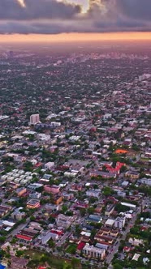 Aerial view of Miami residential area showcasing urban landscape