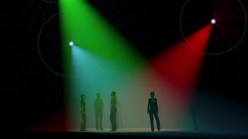 Color Volume Lights Dance Disco Dancing Stand People