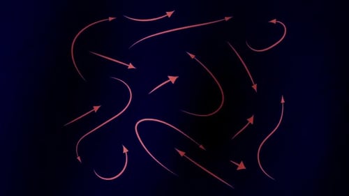 Arrows Wave Blue Background Loop