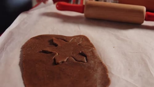 Gingerbread Cookie Making with Star and Heart Cutters