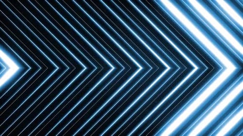 Abstract Neon Blue Glowing Chevron Lines Background Loop