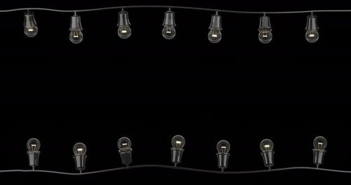 Seamless animation of a flashing Christmas garland.