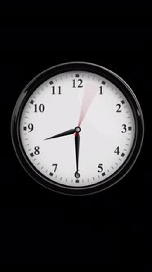 Relógio de parede passando de 8 a 9 canais alfa verticais