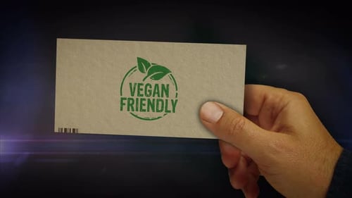 Vegan friendly box pack in hand