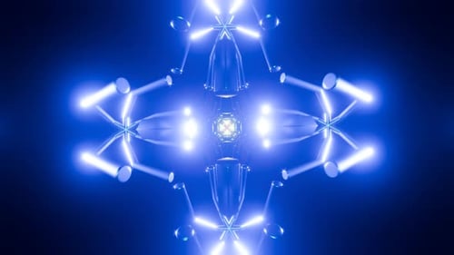 Futuristic Neon Abstract Tunnel Loop Background Animation