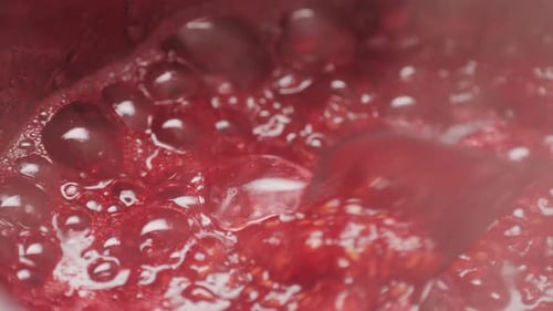 Red Mixture Cooking in a Pot