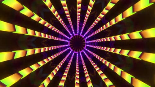 Glowing purple circle with yellow lines