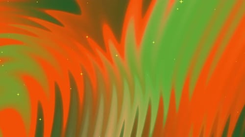 Vibrant Abstract Motion Featuring Swirling Patterns In Shades Of Green And Orange