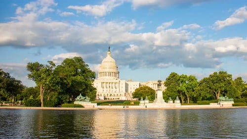 Time lapse video of the United states capitol building, Washington DC, USA.