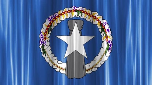 Northern Mariana Islands Flag Waving Animation