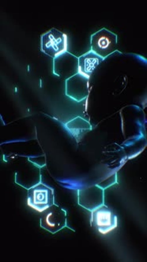 Synthetic Tech Baby Vertical VJ Loop