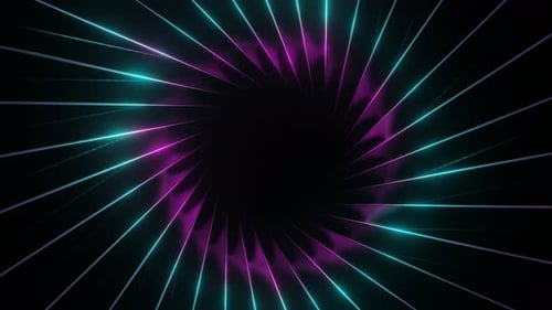 Pink And Cyan Blades Circulation Background Vj Loop In 4K