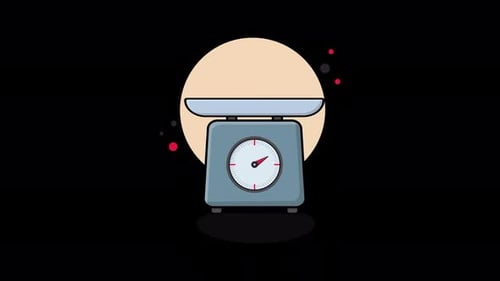 Mechanical Table Scale Animation Video - Transparent