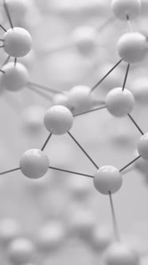 Scientific Abstract Molecular Network 3D Animation Loop