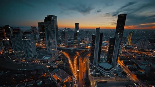 4 K Aerial Views Of Istanbul City, Turkey