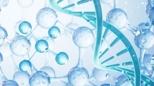 Animated DNA Helix and Molecular Structure Science Background