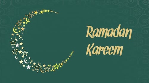 Ramadan Kareem Stars and Moon Decorative Greeting Title Animation