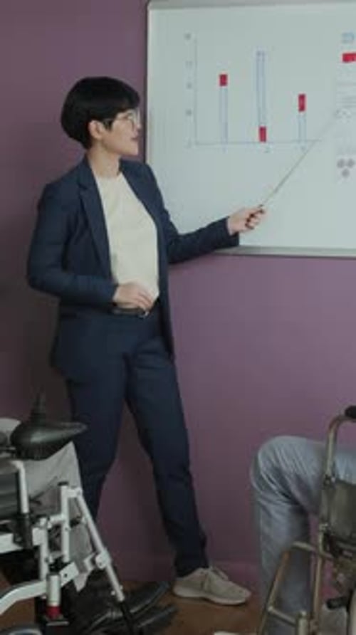 Professional Presentation to Audience in Wheelchairs