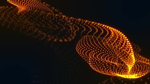 Glowing Particle Wave Digital Background Animation