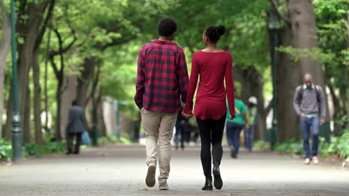 4k Video footage of a young couple enjoying a romantic afternoon in a park together
