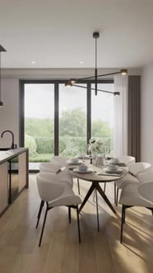 Modern Kitchen Dining Room Interior Design Walkthrough