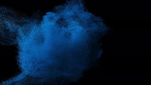 Dynamic Blue Powder Explosion Burst Effect