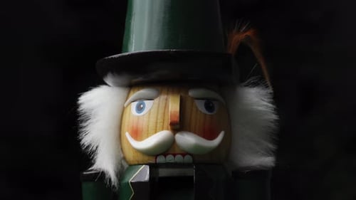Closeup Of A Christmas Decorative Nutcracker, Festive Season Toy Soldier