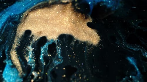 Mesmerizing Shot of Substances Mixing in Abstract Fluid Motion