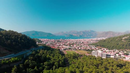 Aerial View of Marmaris Bay in Muğla Turkey
