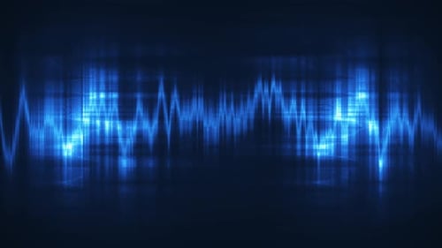 Ecualizador de energía azul abstracto, fondo abstracto, bucle sin fisuras