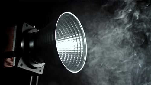 Smoke in Studio with Lighting Projector Filmed on a Highspeed Camera at 1000 Fps