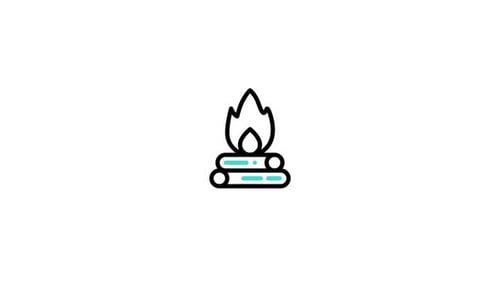 Animiertes Lagerfeuer-Symbol