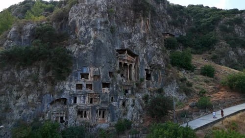 Felsengräber der antiken Stadt Telmessos in Fethiye, Türkei