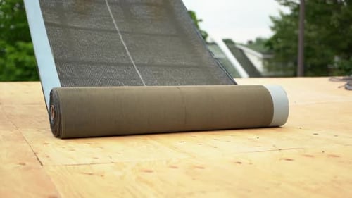 Roofing Material Roll on New Roof