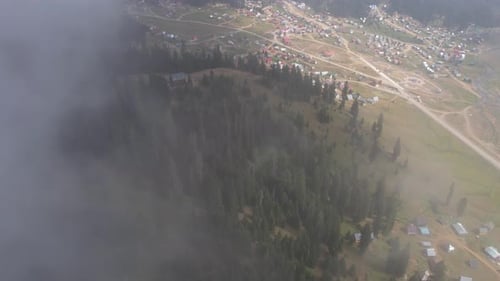 Foggy And Sunny Resort In The Mountains