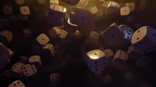 Fallende Würfel in der Luft 01 HD