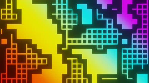 Multicolor Closed Fun Motion Background Loop Animation In 4K