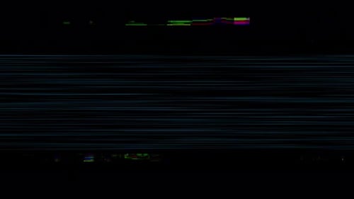 VHS Real Defects Noise and Artifacts Glitches From an Old Tape Black Screen