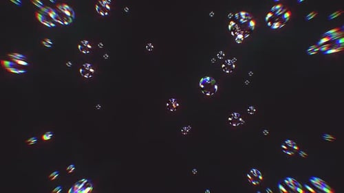 Metaball liquid transparent iridescent blobs. 3D rendering abstract multicolor moving flow bubbles.