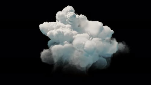 Isolated Cumulus Cloud with Alpha Channel