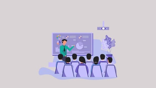 Animated Flat Design Corporate Presentation for Business Analytics