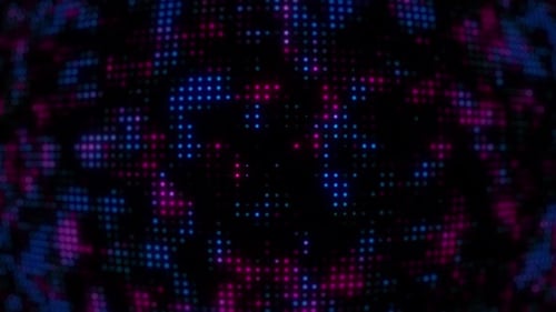 Dynamic Glowing Pixel Grid Futuristic Background