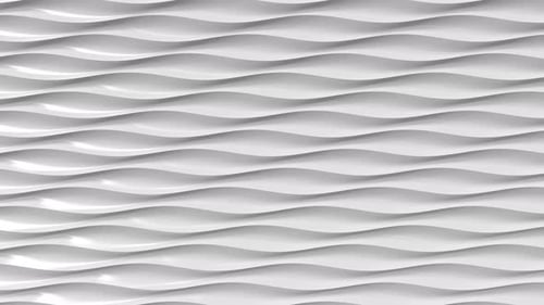 Abstract Seamless 3D White Wavy Undulating Background Loop