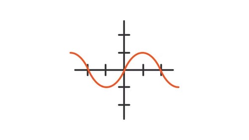 Animated sine function graph icon