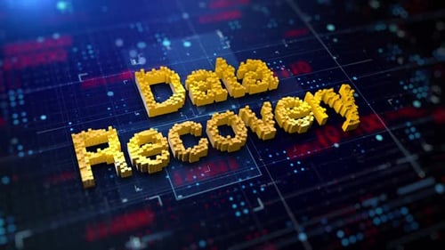 Futuristic Voxel Data Recovery Text Animation