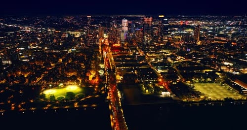 Magnificent cityscape of stunning New York, United States at night.