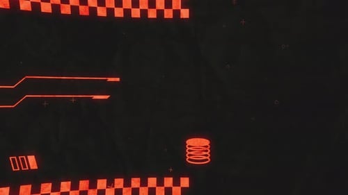 Glowing Orange Geometric Grid Lines Digital Abstract Animation