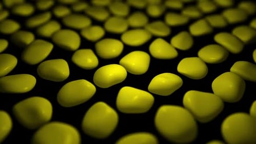 Animated Abstract Yellow Pebbles Background Seamless Loop