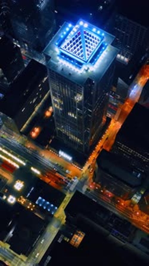Neon lights in the illumination of the modern metropolis.