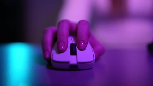 Closeup Finger of Unrecognizable Businesswoman Pressing Enter Key on Modern Laptop Keyboard Busy